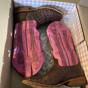 Macie Bean Pink and Brown Heeled Boots